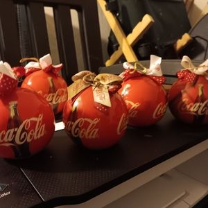 Collectible Coke Christmas Ornaments.